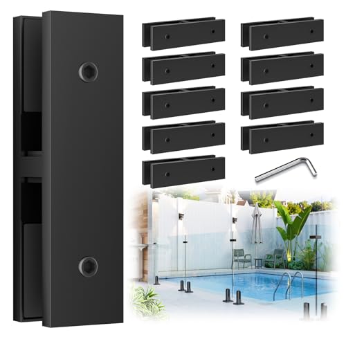 LukLoy 10 Pack Glass Clamp for 3/8"-1/2" Rail Systems