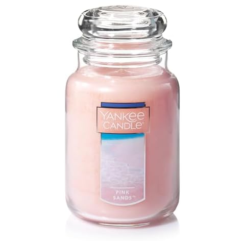 Yankee Candle Pink Sands Scented, Classic 22oz Large Jar Single Wick Candle, Over 110 Hours of Burn Time, Perfect for Creating Relaxing Atmosphere Cover