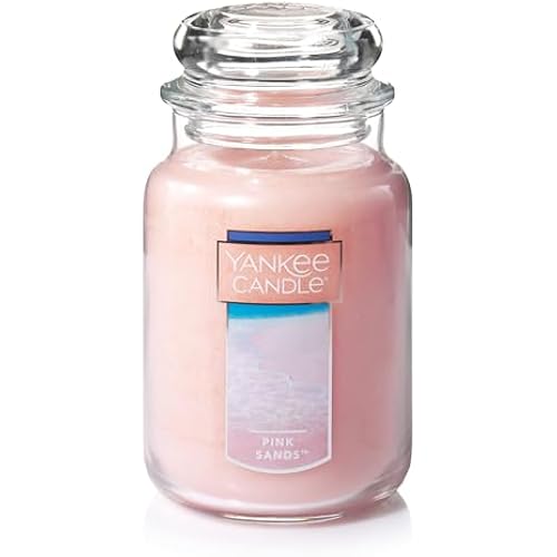 Yankee Candle Large Jar Single Wick Scented Candle for Home Fragrance, Long Lasting Burn, Pink Sands 22 ounce (Pack of 1)