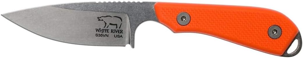 White River Knife & Tool Backpacker Pro Hunting Knife with Orange G10 Handle (WRM1-PRO-TOR), WRM1-TOR-1