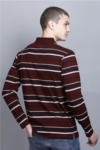 Image of Full Sleeve Polo T Shirt for Men Cotton with Pocket and Collar - Regular Fit Tshirt