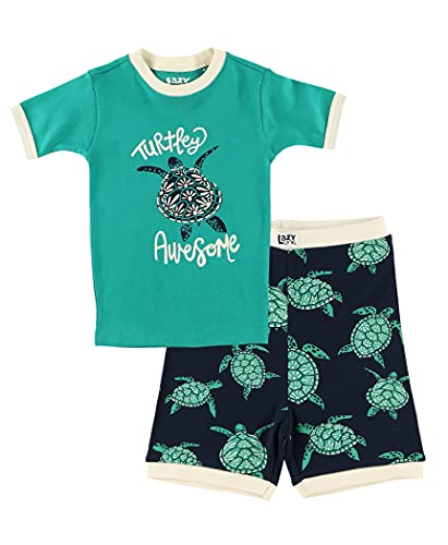 Lazy One Short-Sleeved Summer Pajama Set for Girls and Boys, Kid Pajama Set