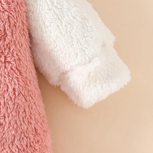 Newborn Baby Girl Fall Winter Clothes Fleece Romper Jumpsuit Bear Ears Hooded Zipper Hoodies One Piece Warm Suiit3
