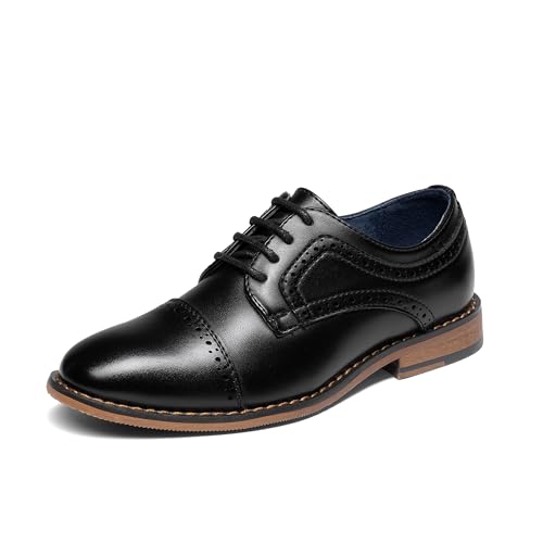 Bruno Marc Zapatos Derby Prince K Vestidos Clásicos Oxford para Niños, 1 Negro., 33 EU