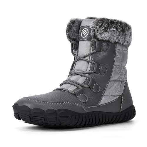 RUYI Winterstiefel Damen Warm Gefüttert Barfuss Schuhe Damen Winter...