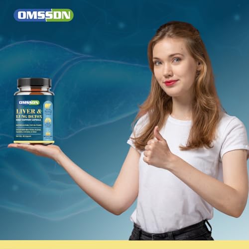 Image of Liver Detox Supplement & Lung Detox Daily Support With Milk Thistle and Curcumin For Fatty liver 60 Capsules (Pack of 1)