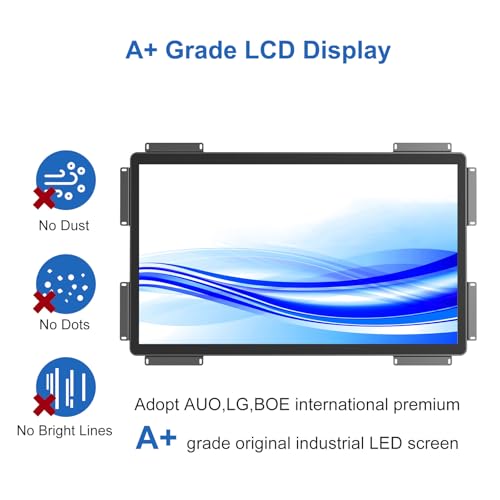 Image of GreenTouch 32 inch Android 11.0 Touchscreen Industrial PC, 16:9 Display 1920 x1080, WiFi and Built-in Speakers, RK3566 4GB RAM & 32GB ROM - Black - PCAP Touch Screen