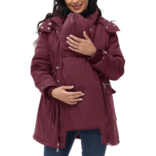 Manteau de maternité 3 en 1 d'hiver chaud et évolutif pour femme enceinte