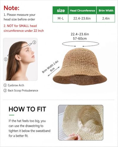 Sombrero de Playa Plegable de Paja para Mujer miniatura 7