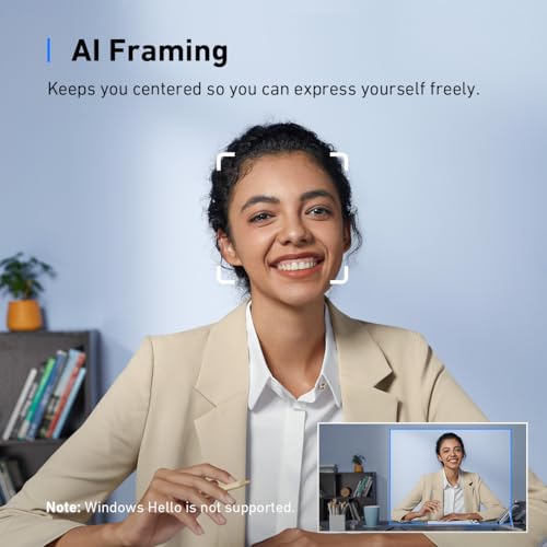 Webcam AnkerWork C310, Webcam 4K, 12 mégapixels, Focus Automatique IA, Micro à Annulation de Bruit IA, Cache de confidentialité et Champ de Vision réglable, 1080p 60 FPS HDR, pour appels et Live – Image 6