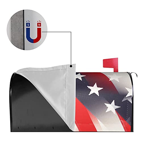 Perinsto American Flag Patriotic Mailbox Covers Magnetic Waterproof Mail Cover Letter Post Box Wraps For Home Garden Yard Decor, 21X18 In #TOP2