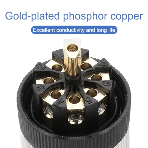 MECCANIXITY 2Pcs 8 Pin M12 Macho Conector Aviación miniatura 5