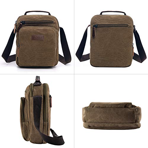 Amj AMJ-009M-COFFEE Canvas Messenger Bag thumb #3
