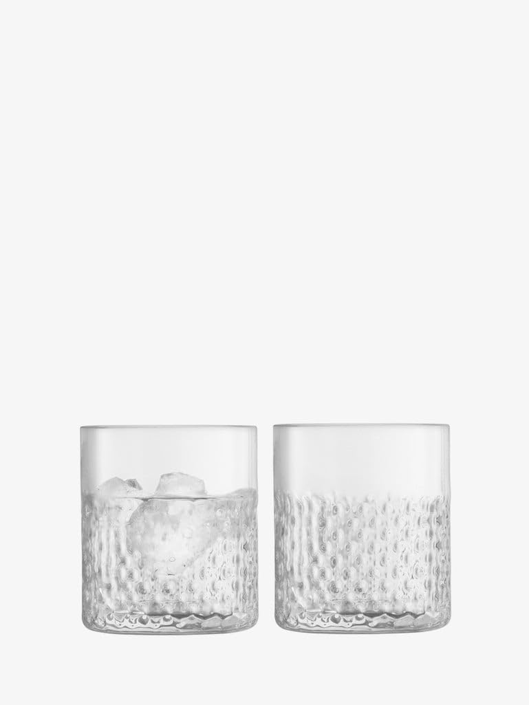 LSA International Wicker Tumbler 330ml Clear | Set of 2 | Mouthblown & Handmade Glass | WR01