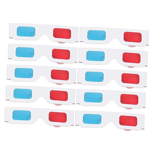 Angoily 10pcs Lightweight Cardboard Eyewear for Movies and Home Use Compatible Videos Safe and Comfortable Design