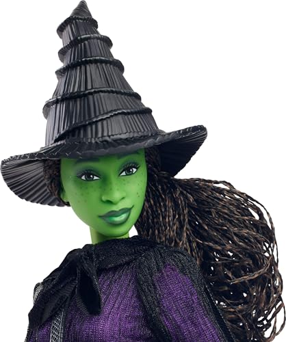 mattel universal wicked deluxe elphaba fashion doll amp accessories movie-inspired look with braided hair amp posability
