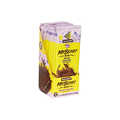 Image of Feastables Mr. Beast Bar Chocolate Bar, (Almond Chocolate)-280 Gm
