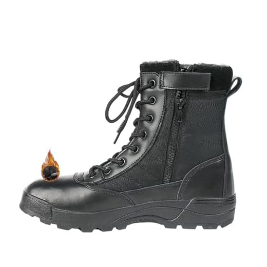 Botas Militares Táticas De Pouco Peso Dos Homens, Botas Táticas Masculinas De Inverno À Prova D'água Para Clima Frio Espessadas Forradas De Cano Alto, Para Esportes Escalada(Black,43 EU)