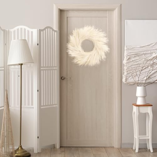 Sggvecsy Pampas Grass Wreath 26’’ Faux Pampas Wreath For All Seasons Artificial Pampas Wreath Christmas Decor Boho Wall Decor For Front Door Farmhouse Fall Autumn Xmas Spring Wreath Decoration thumb #5