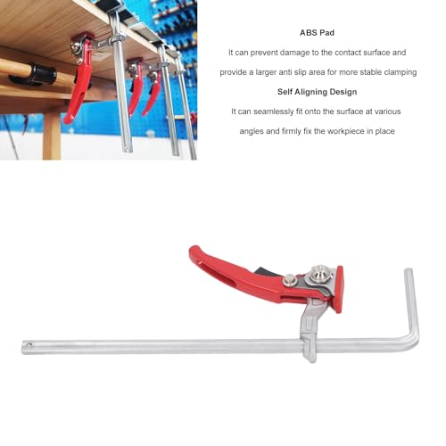 FLEXMAN Ratchet Table Clamp, 30 X 6 cm Self Aligning Quick Release Saw Track Clamps Quick Ratchet Versatile Woodworking Clamp for Woodworking