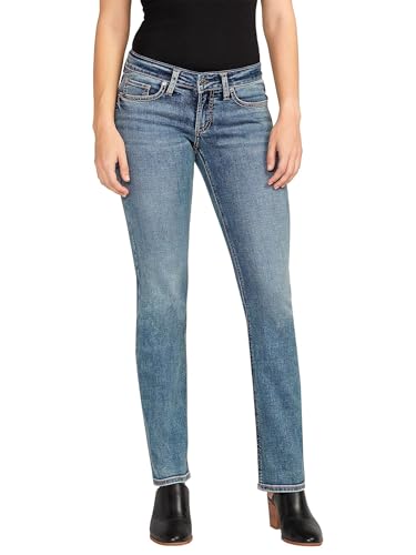 Silver Jeans Co. Women's Tuesday Low Rise Straight Leg Jeans