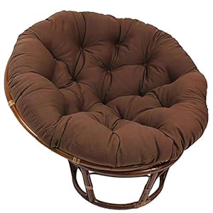 Rond Papasan terrasstoelkussen 120x120x15cm Papasan stoelkussen met positioneringsbanden, dik eierzitje Overvulde dikker…