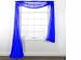 Jody Clarke 1PC Solid Sheer Scarf Valance Topper Curtain Drape in 216" for Wedding Quinceniera Party décor in Multiple Colors (Royal Blue)