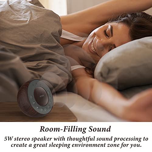 Housbay White Noise Machine With 31 High Fidelity Soothing Sounds, 5W High Power Loud Enough Speaker, Easy Volume Control, Sleep Timer, Sound Machine For Baby, Kids, Adults, Light Sleeper -Wood Grain #TOP5
