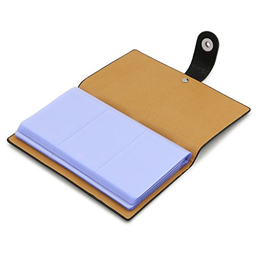 LOYMR 300 Cards PU Leather Business Name Card Books Office Business Card Holder Credit Cards Organizer Black - Thumbnail 3