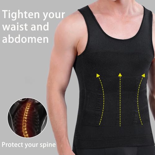 Getshapeslim for Men, Man Sculpt Shaper Tank Top, Compression Tank Top for a More Upright Look4