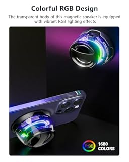 BKELHS Magnetic Bluetooth Speaker,Multifunctional Portable Wireless Waterproof G200 Speaker with Multi RGB Color Light Show-3D Surround Sound Effect,Phone Stand for iPhone, Android, TWS Pairing