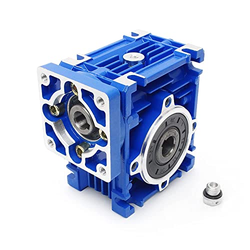RATTMMOTOR Petit engrenage à vis sans fin NMRV-030 Rapport de réduction 50:1 Bride carrée en alliage d'aluminium Boîte de vitesses pour moteur pas-à-pas NEMA23 Cover