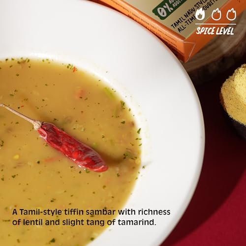 Image of Chutnefy Tiffin Sambar | 75g Freeze-Dried Instant Dry Mix | Just Add Water to make 5-6 servings (375 g) each | 2 x 75g | 0% Preservatives or Additives