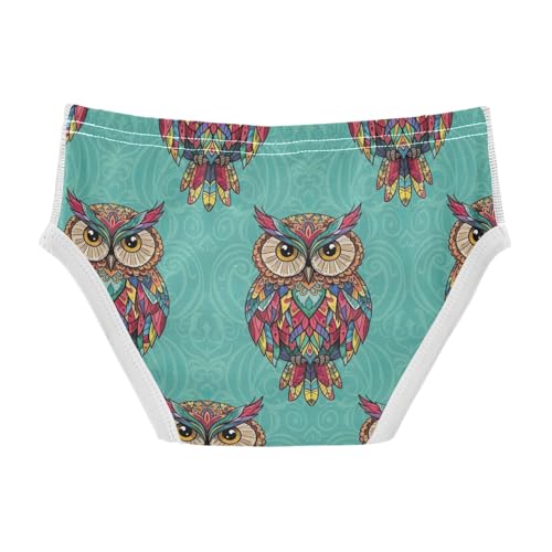 CHIFIGNO Vintage Ethnic Owls Green Boys' Briefs Cotton Boy Underwear Printed Soft Briefs Underwear2
