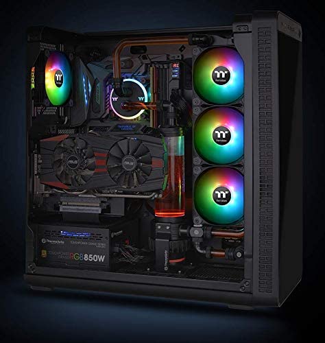 Miniatura 6 de Thermaltake Pure 12 ARGB 5V - Controlador analógico de sincronización de placa base de 16.8 millones de colores, 9 LED direccionables de 4.724in,