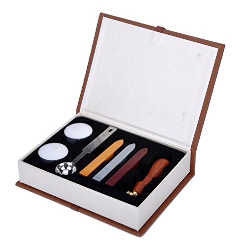 HOUSWEETY Stamp Seal Sealing Wax Vintage Classical Antique Letters Set Creative Stamp Seal Maker Kit