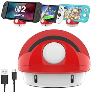 HEIYING Switch Docking Station für Nintendo Switch 2/Lite/OLED, Tragbarer Ladeständer mit Typ-C Anschluss zum Aufladen der Konsole