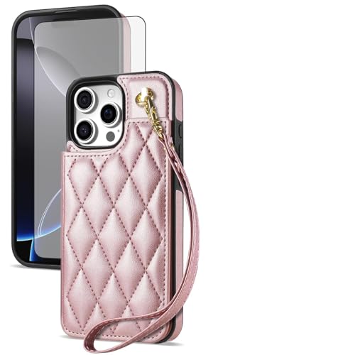 Coque iPhone 16 Pro Max or rose, l'alliance de l'élégance et de la robustesse
