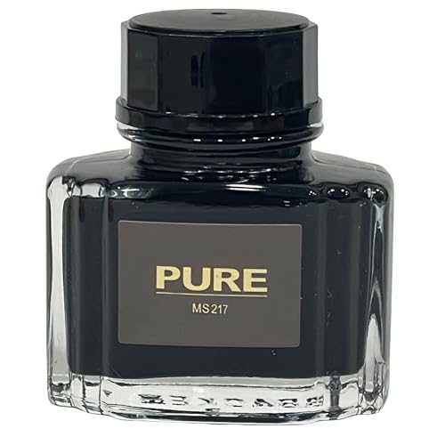 Tintero grande de tinta para pluma estilográfica 40 ml tinta de color negro sólido azabache en bote de vidrio vintage 51CH150