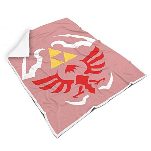 XHJQ88 - Albornoz de Forro Polar con diseño de Logo de Zelda - Rojo súper cálido para Uso Femenino, Polar, Blanco, 50x60 Inch