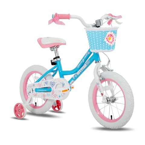 JOYSTAR 14 Inch Girls Bike with Basket Cover