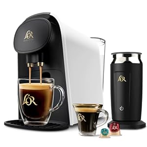 L’OR Barista System Coffee and Espresso Machine Combo with Frother, Matte White