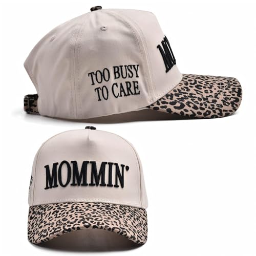 Image of Mommin Trucker Hat,Vintage Two-Tone Women's Baseball Cap with Mama Hat Mothers Day Great Gifts for Mom Wife Stepmom