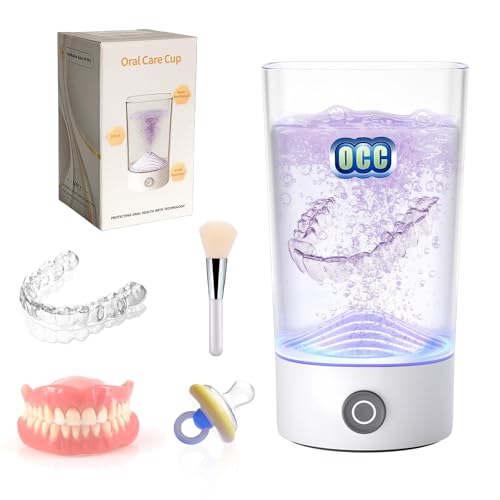 Retainer Cleaner, 360ML Retainer Cleaner Machine for Dental Appliances, Aligner, Jewelry, Brushes & Teeth Cushions, Dual Mode Dental Cleaning Pod, Great Gift for Braces Users