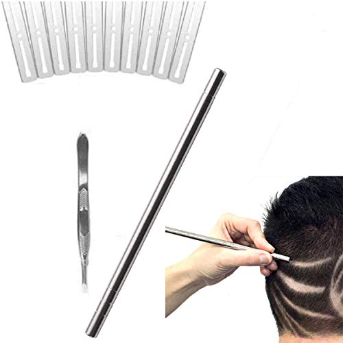 Stylo de Sculpture de Cheveux, Stylo de Rasoir Gravure de Cheveux Multifonctionnel, Pour la Formation de Sourcils de Cheveux, Outil de Coiffure de Salon