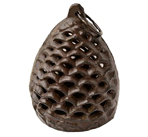 Pinecone Shaped Hanging Votive Candle Holder - Pine Cone Candle Holder, Cast Iron Tea Light Holder, Tealight Holder Lantern, Tabletop Decorative Tea Light Candle Stand (L) #TOP3