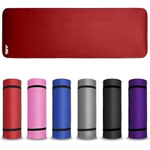 JLL Yoga Mat Extra Thick 6mm/10mm/15mm Non-Slip Pilates Workout Exercise Mat Available in Black/Blue/Purple/Pink/Grey/Red, Ideal Camping Mat