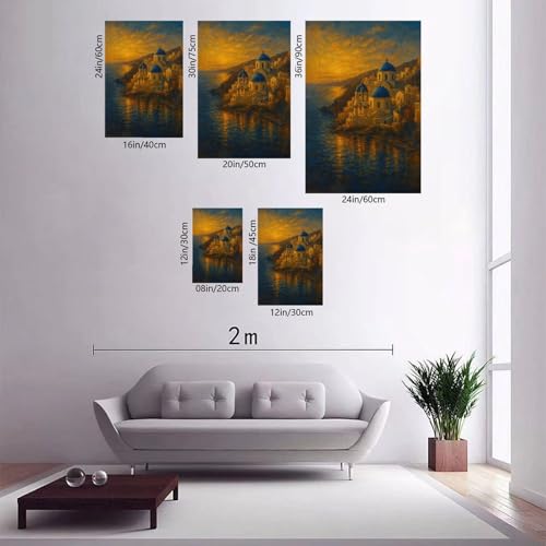 Poster de bâtiments rétro grand format pour décoration de chambre et bureau - 4