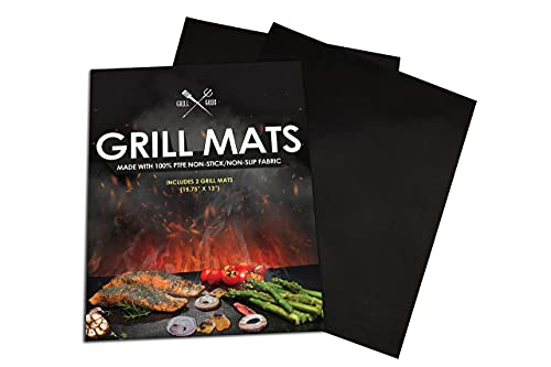 Grill Gods Grillmatte – Premium-Grillmatten – antihaftbeschichtete rutschfeste Kochmatten (2er-Set) – leicht zu reinigen und wiederverwendbares Grillzubehör – 40 x 33 cm