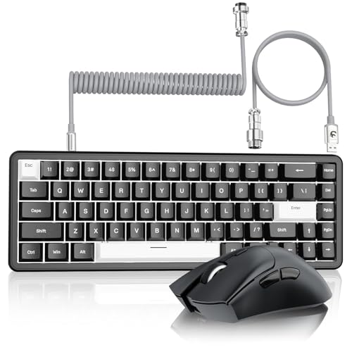 MAMBASNAKE x ATTACK SHARK Clavier Et Souris De Jeu Filaires, 59g Souris Sans Fil Superlight PAW3311,...